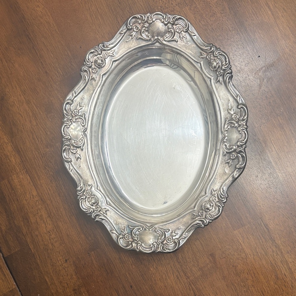 Towle Silver Floral Embossed plate